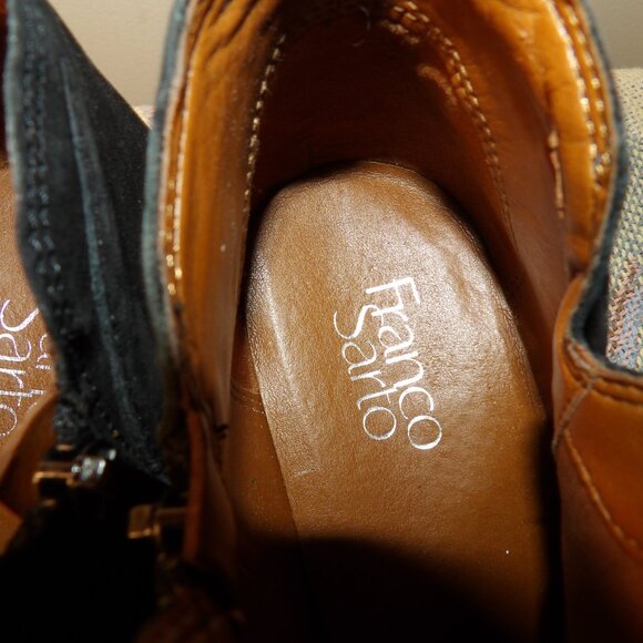 Franco Sarto Leather / Suede Ankle Bootie Sz 10M - Picture 3 of 7